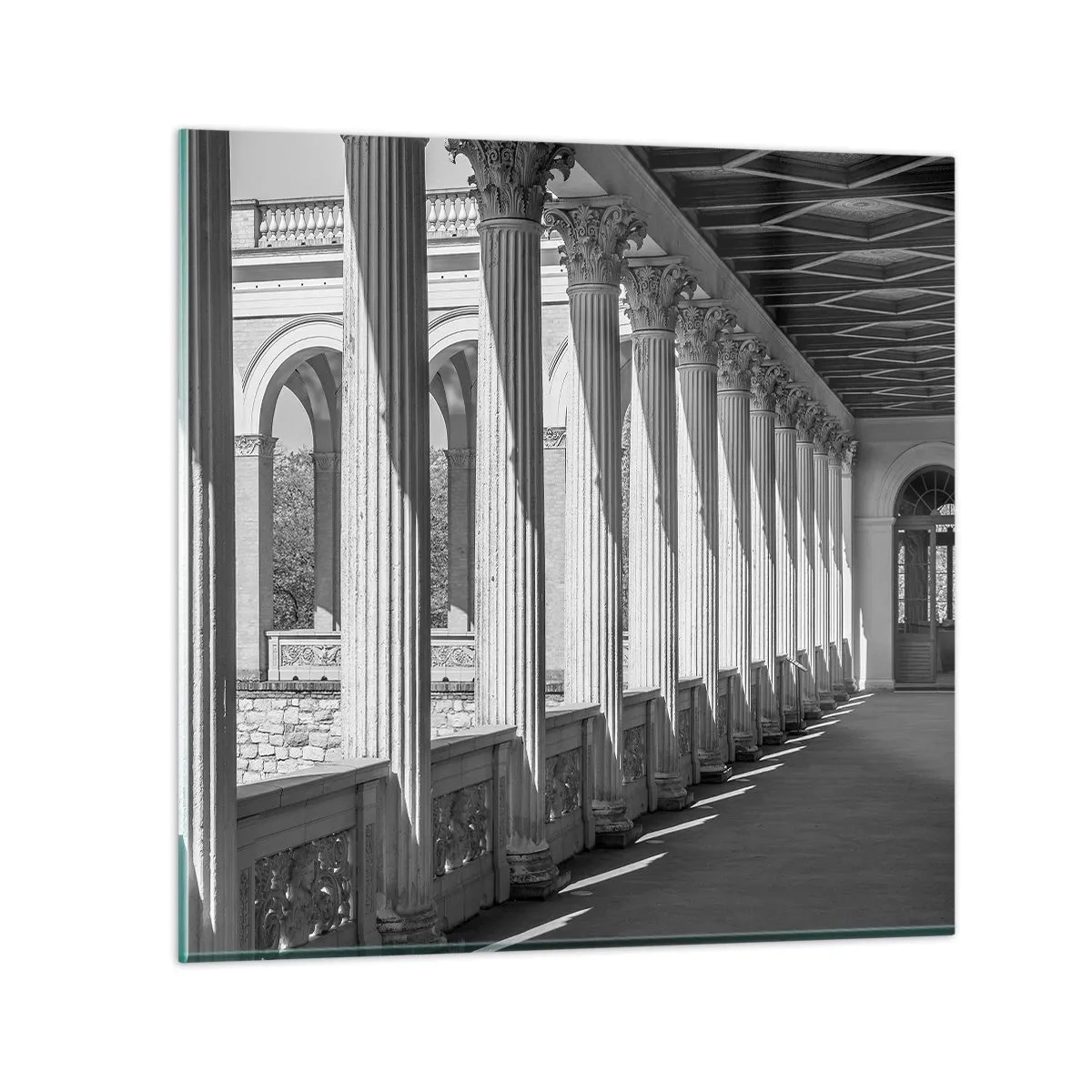 Glass picture - Sunny Arcade - 70x70 cm
