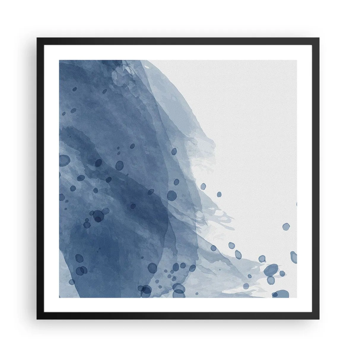 Poster in black frame - Blue Tulle - 60x60 cm
