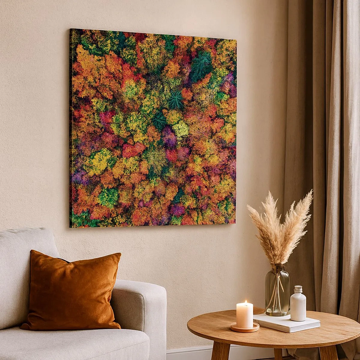 Canvas picture - Bouquet of Autumn Flowers - 30x30 cm