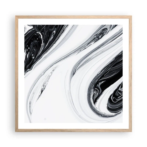 Poster in light oak frame - Connection of Opposites - 60x60 cm