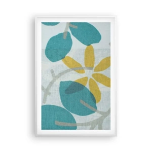 Poster in white frmae - Among Azure Leaves - 61x91 cm