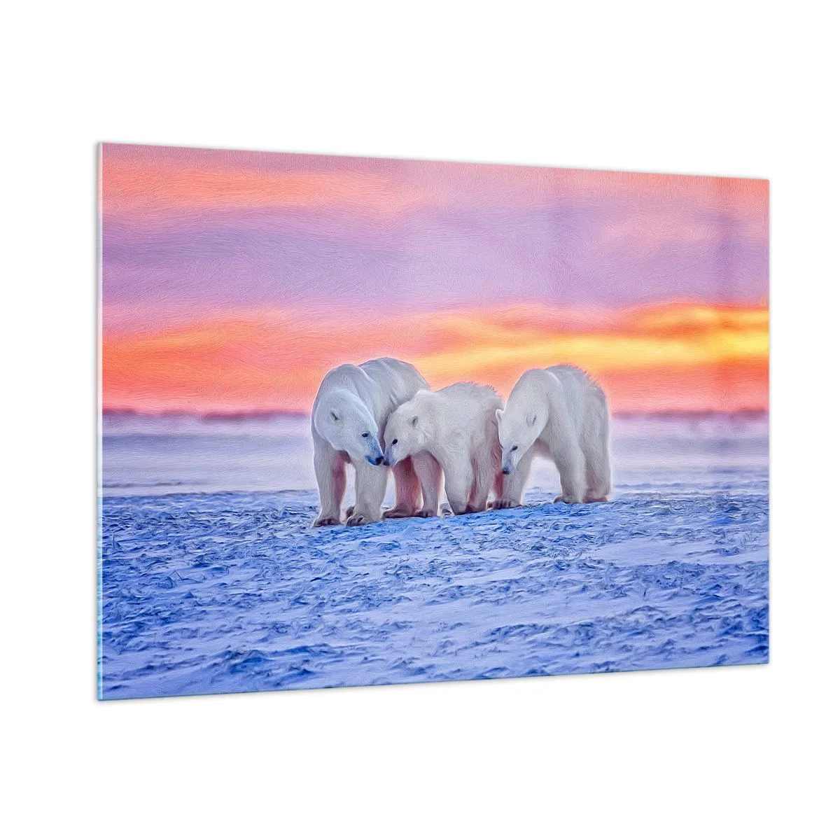 Glass picture - Family Warmth Is Enough - 100x70 cm