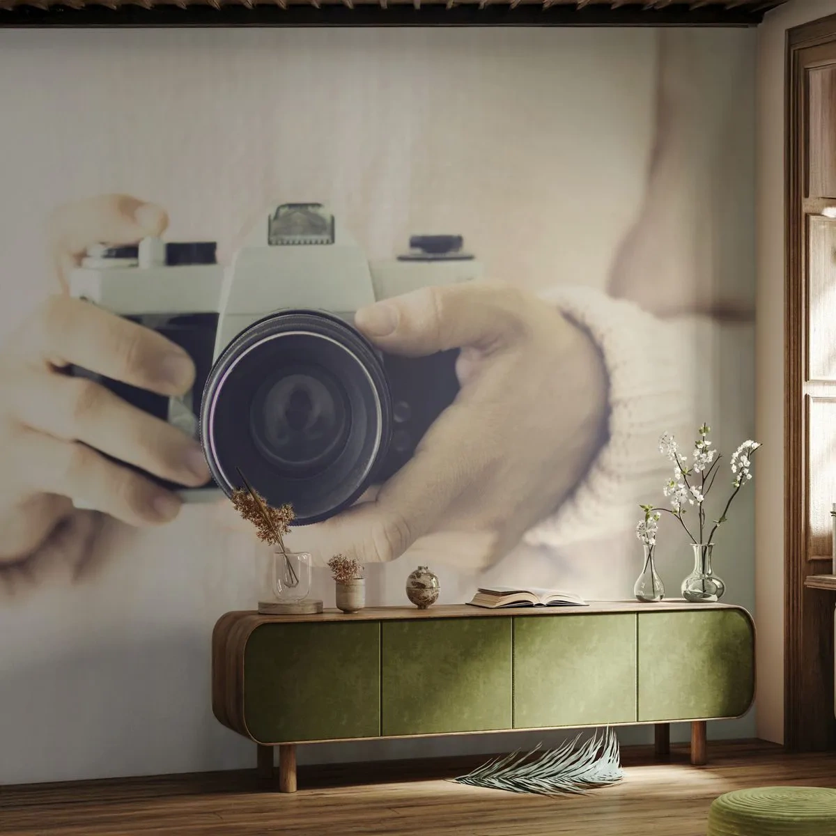 Self-Adhesive Photo Wallpaper Deluxe Sticker - To Know More… - Camera, Vintage, Photography - 250x175 cm