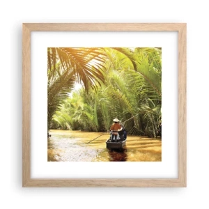Poster in light oak frame - Through a Palm Ravine - 30x30 cm