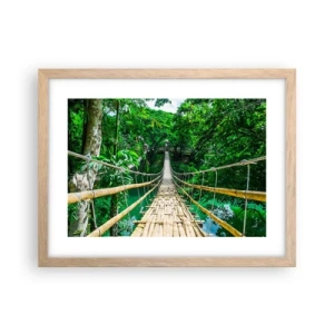 Poster in light oak frame - Small Bridge over the Green - 40x30 cm