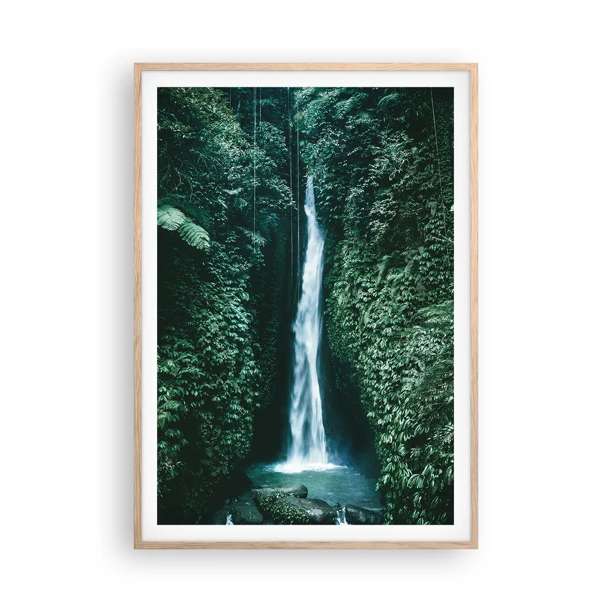 Poster in light oak frame - Tropical Spring - 70x100 cm
