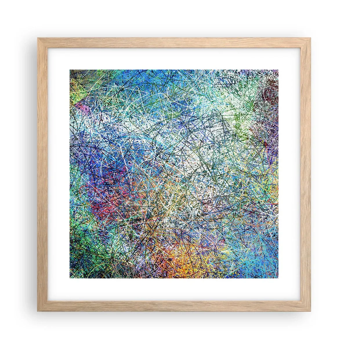 Poster in light oak frame - It's Not So Simple - 40x40 cm