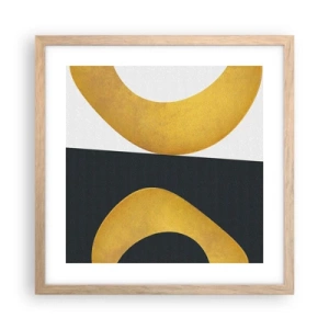 Poster in light oak frame - First Of All: Gold - 40x40 cm