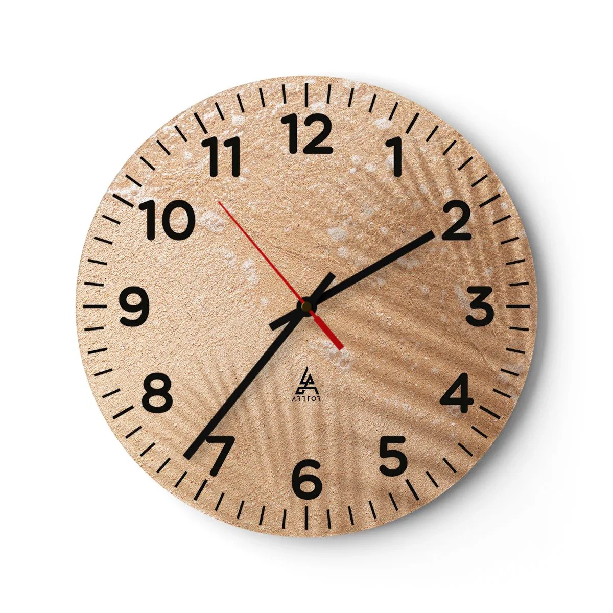 Wall clock - Clock on glass - Shadow of a Hot Summer - 40x40 cm