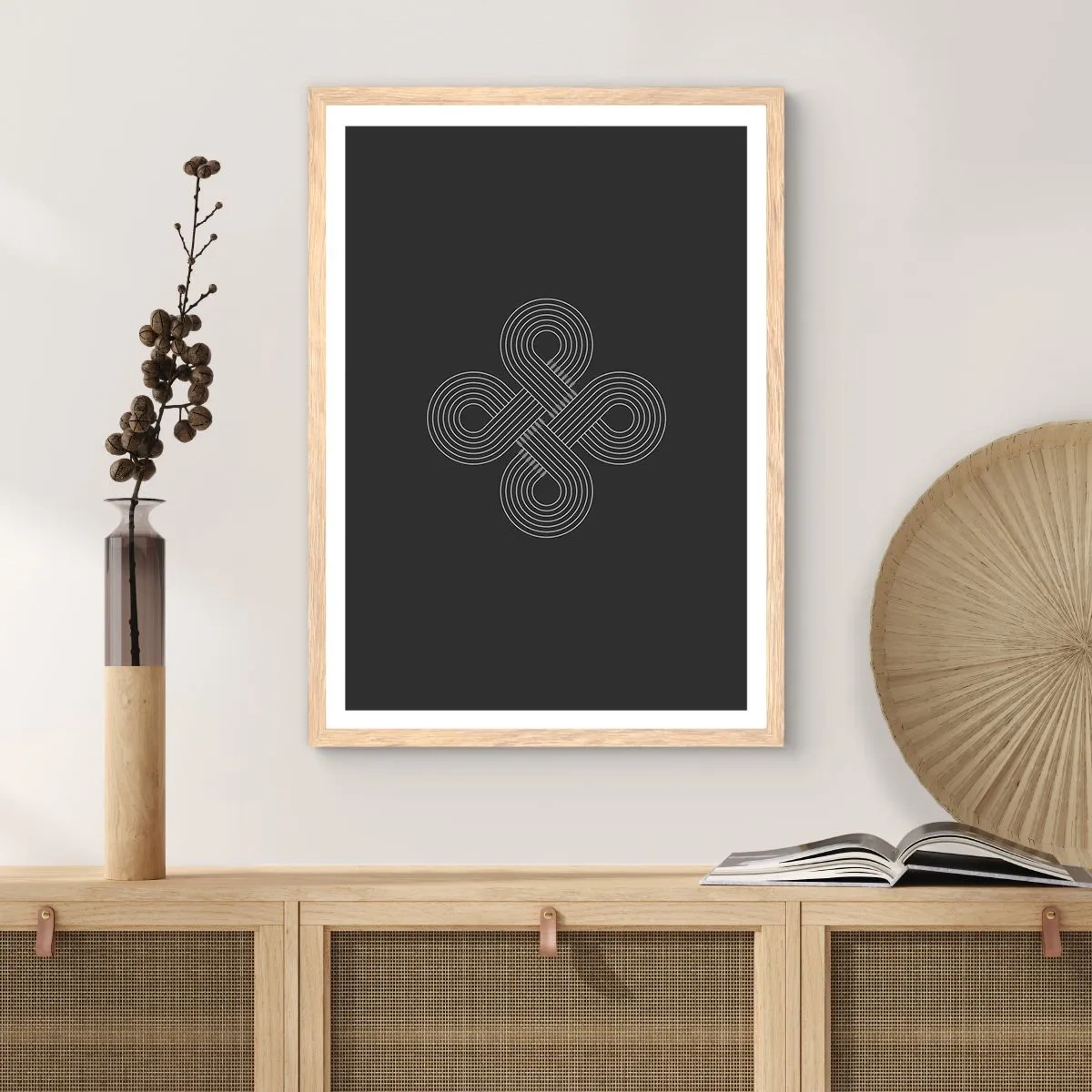Poster in light oak frame - In Celtic Spirit - 40x50 cm