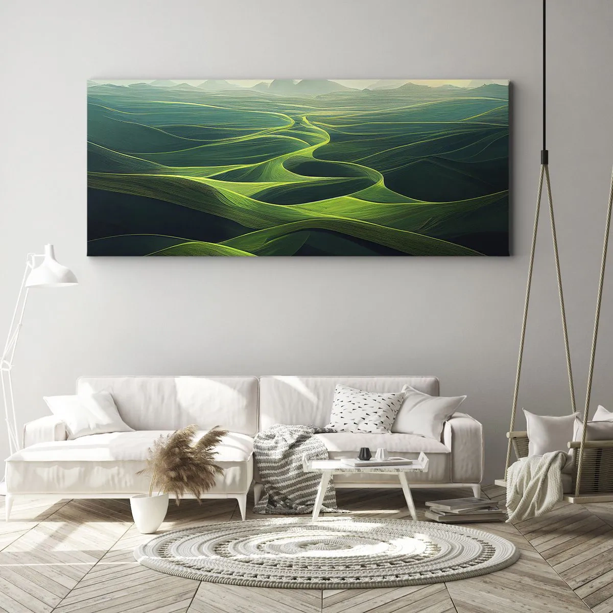 Canvas picture - In Green Valleys - 160x50 cm