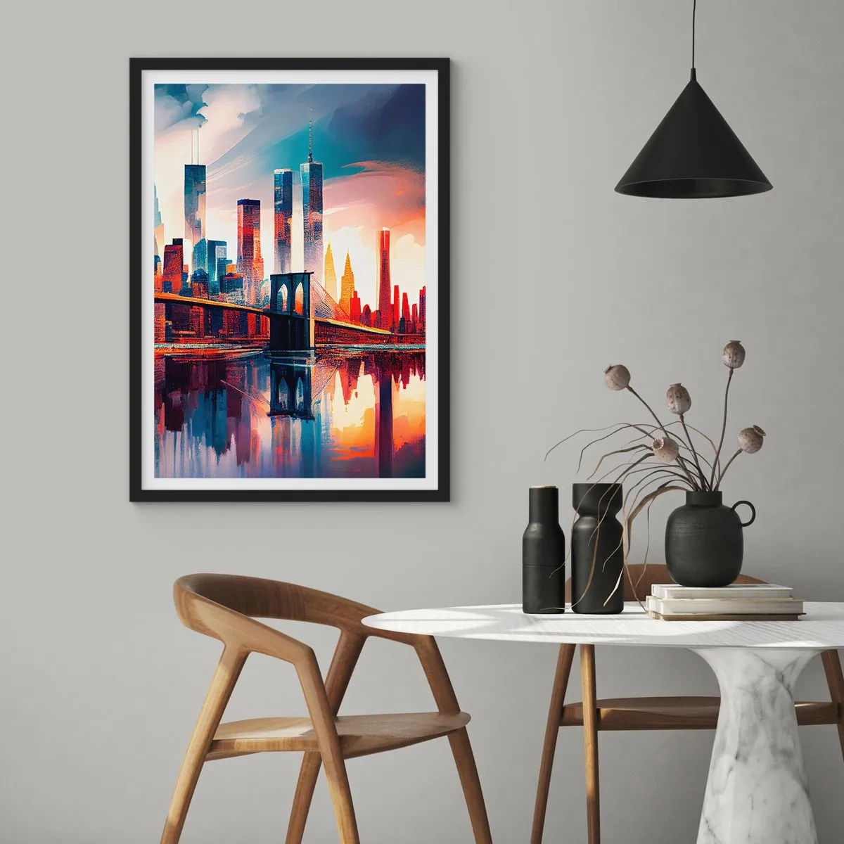 Poster in black frame - Fabulous New York - 30x40 cm