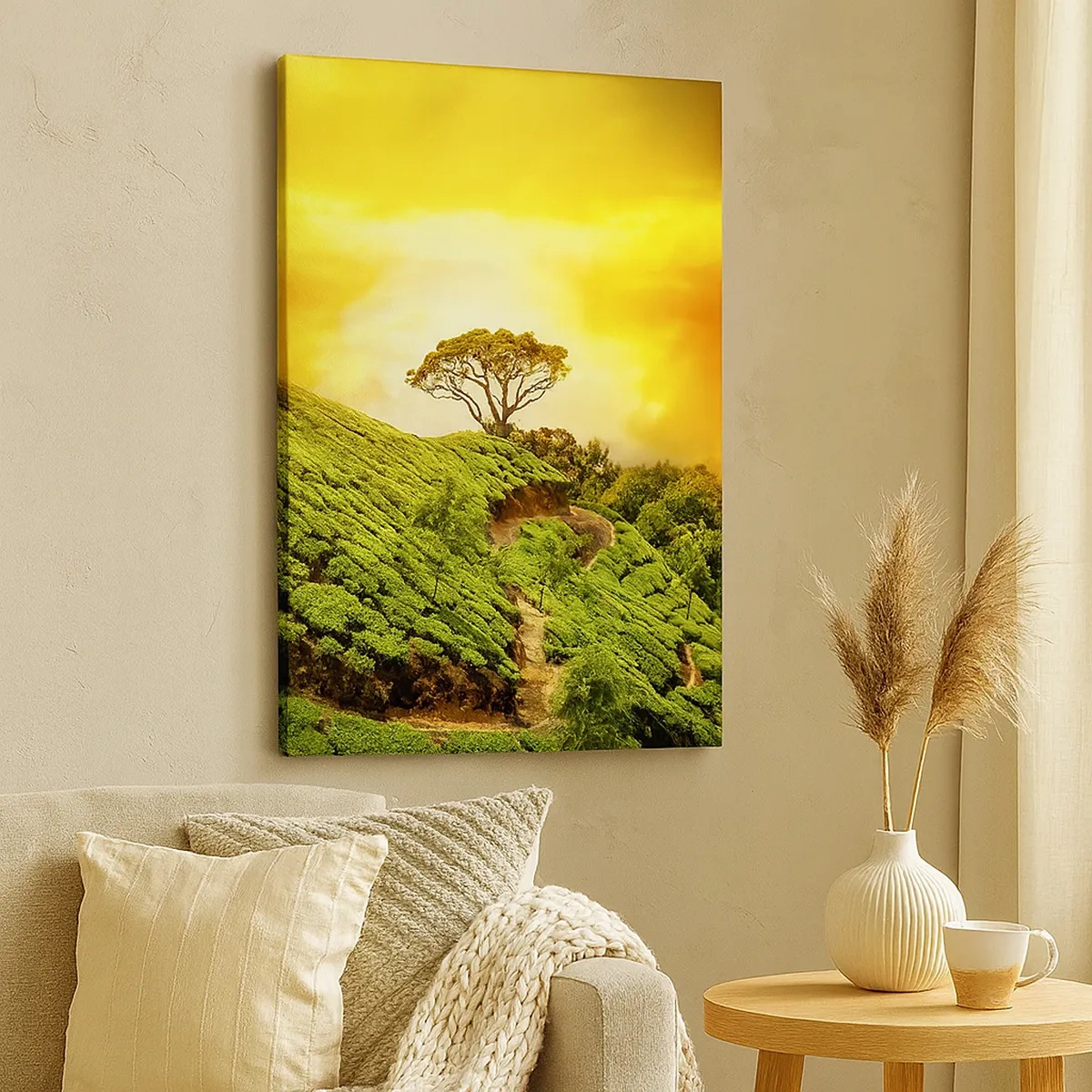 Canvas picture - Winding Path, Green Slope - 50x70 cm