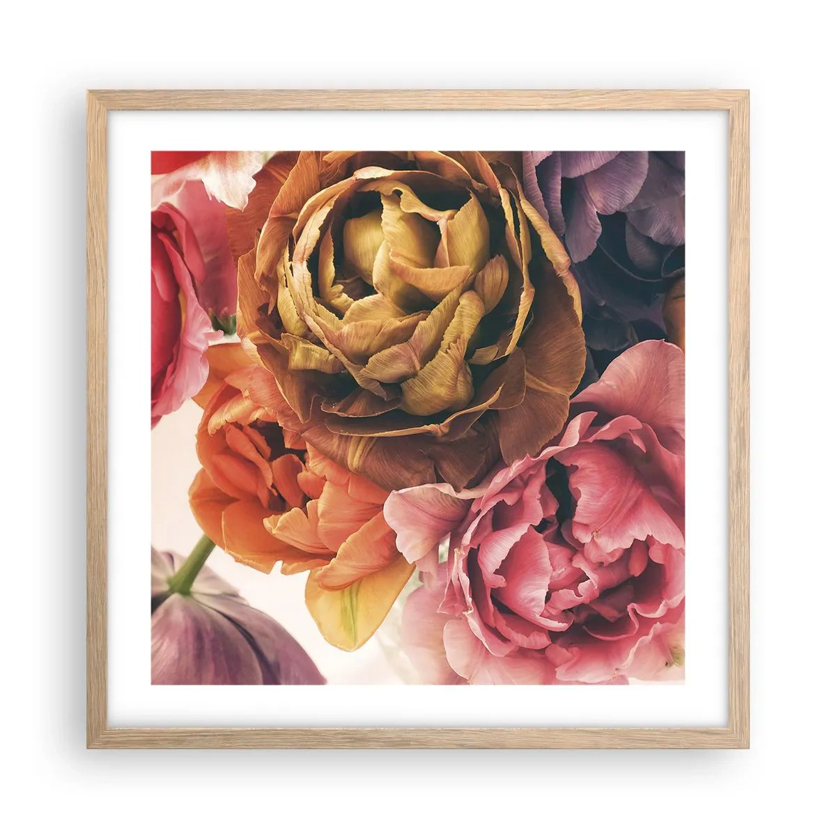 Poster in light oak frame - Celebration of Life - 50x50 cm