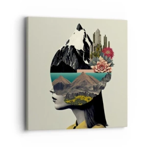 Canvas picture - Woman - Always a Mystery - 40x40 cm