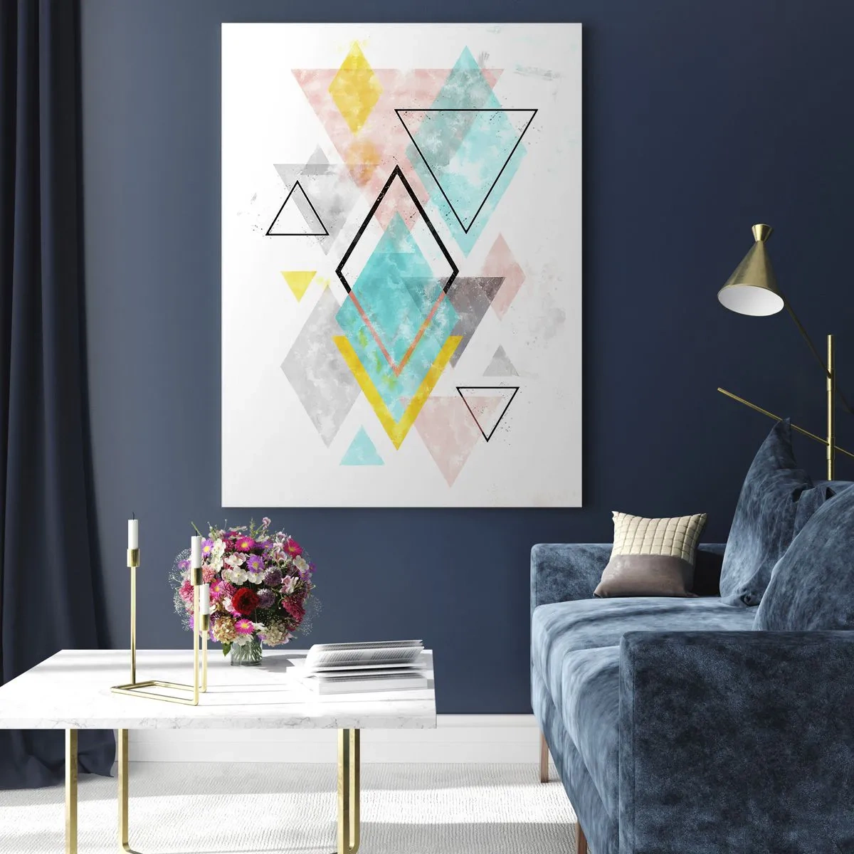 Glass picture - Geometric Play - 70x100 cm