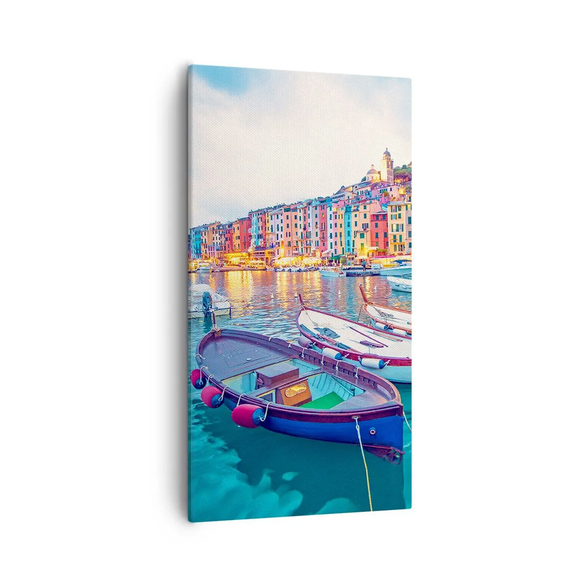 Canvas picture - Colourful Evening in a Port - 55x100 cm