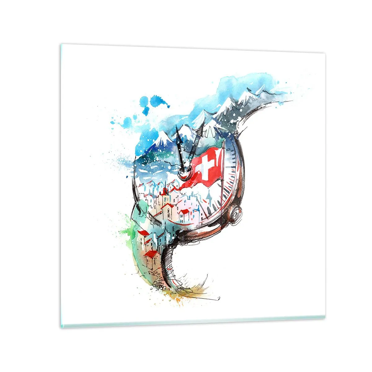 Glass picture - Spirit of Switzerland - 70x70 cm