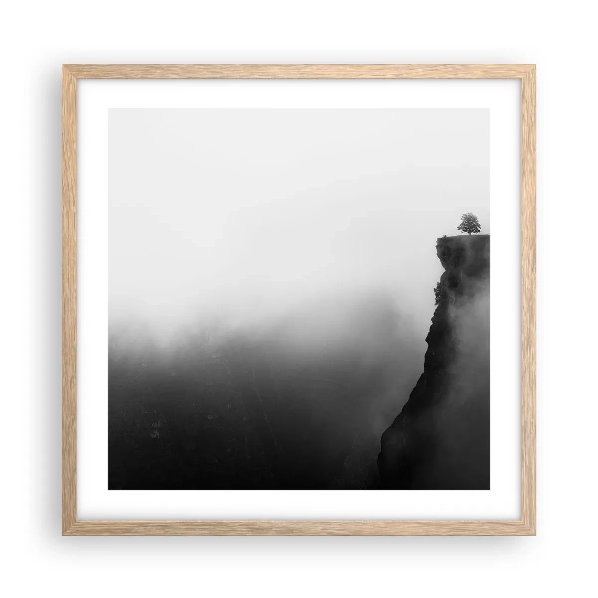 Poster in light oak frame - On the Edge of the World - 50x50 cm