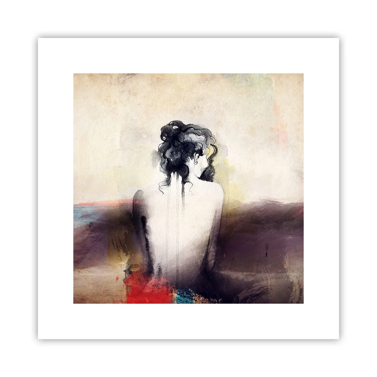 Poster - Gentle Lines, Oval Shapes - 30x30 cm
