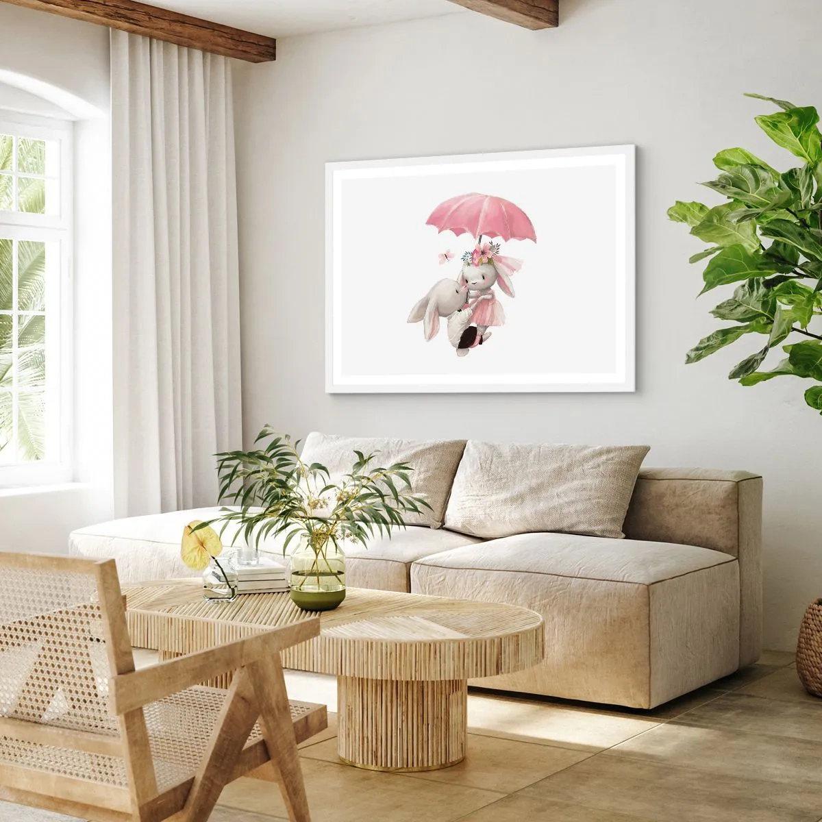 Poster in white frmae - This Is Love - 100x70 cm