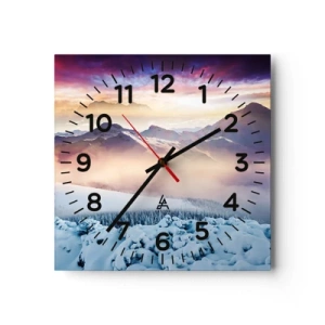Wall clock - Clock on glass - Power and Purity of Nature - 30x30 cm