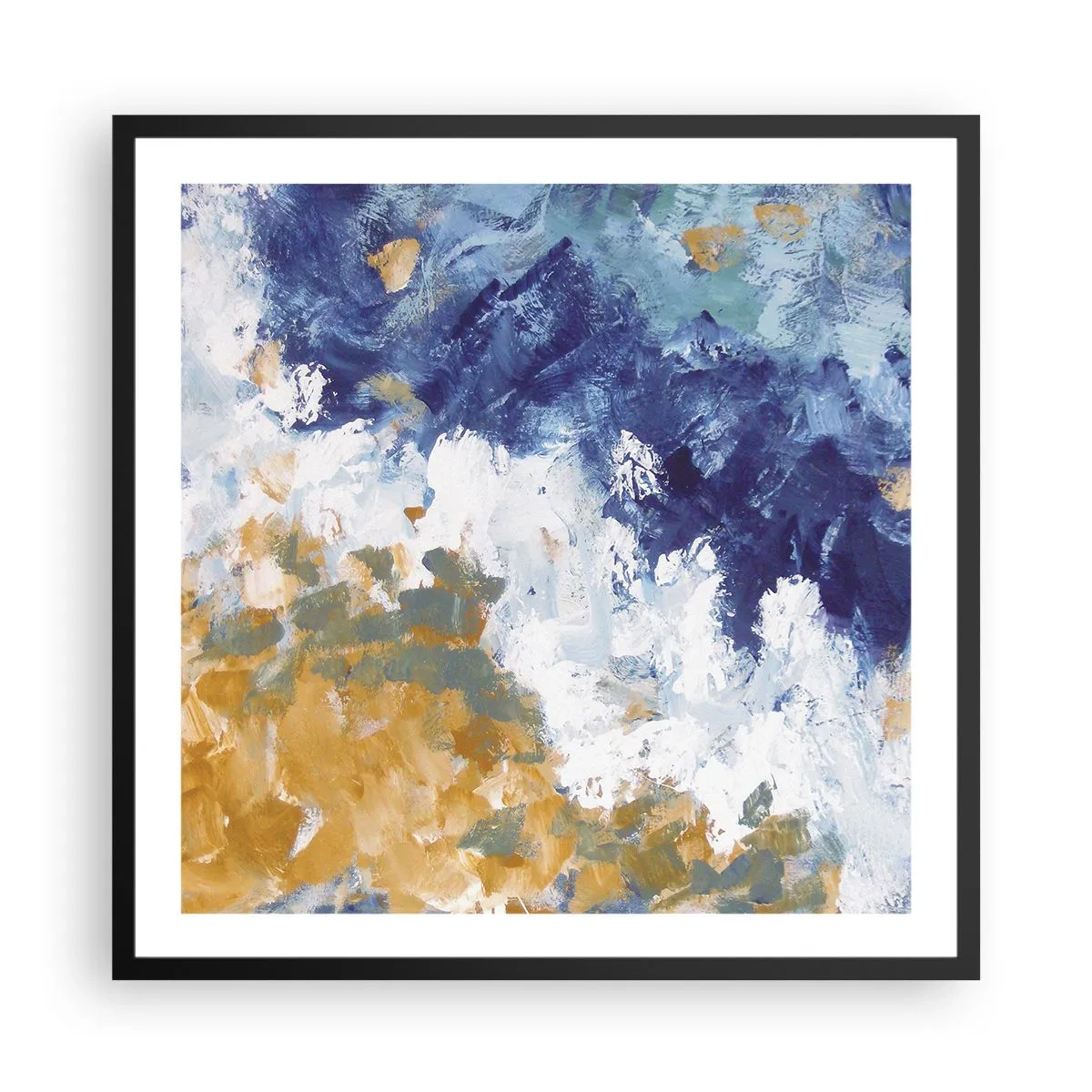 Poster in black frame - The Dance of Elements - 60x60 cm