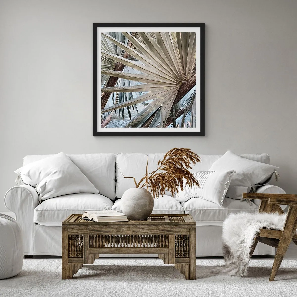 Poster in black frame - Fans in tropics - 40x40 cm