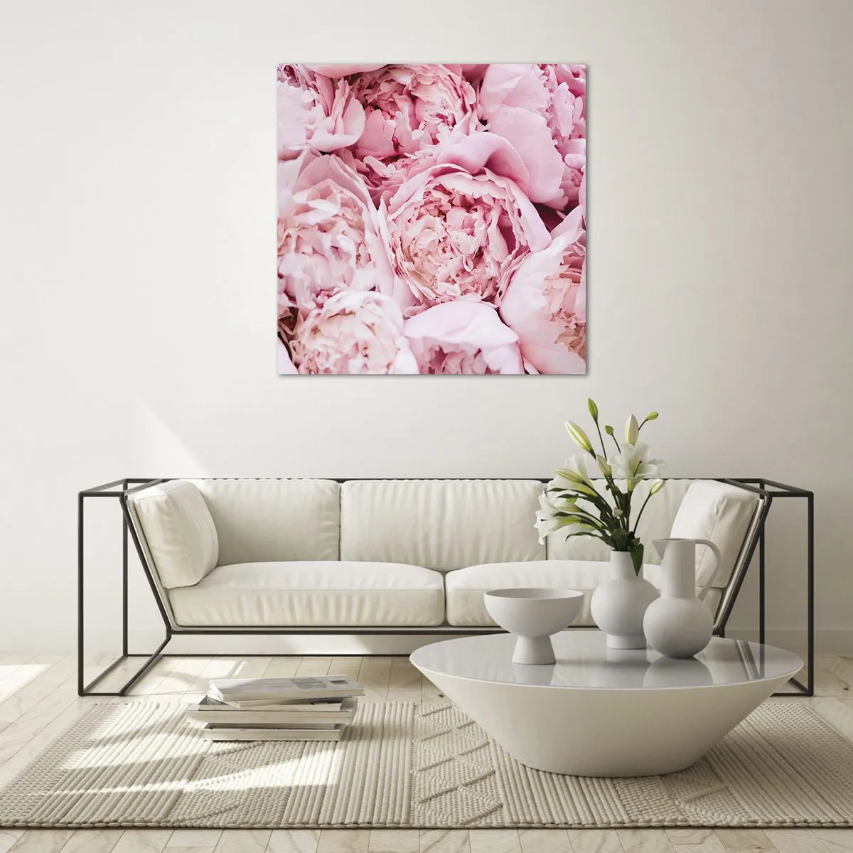 Glass picture - Cuddly and Fragrant - 30x30 cm