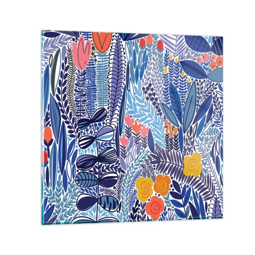 Glass picture - Hawaian Garden - 50x50 cm