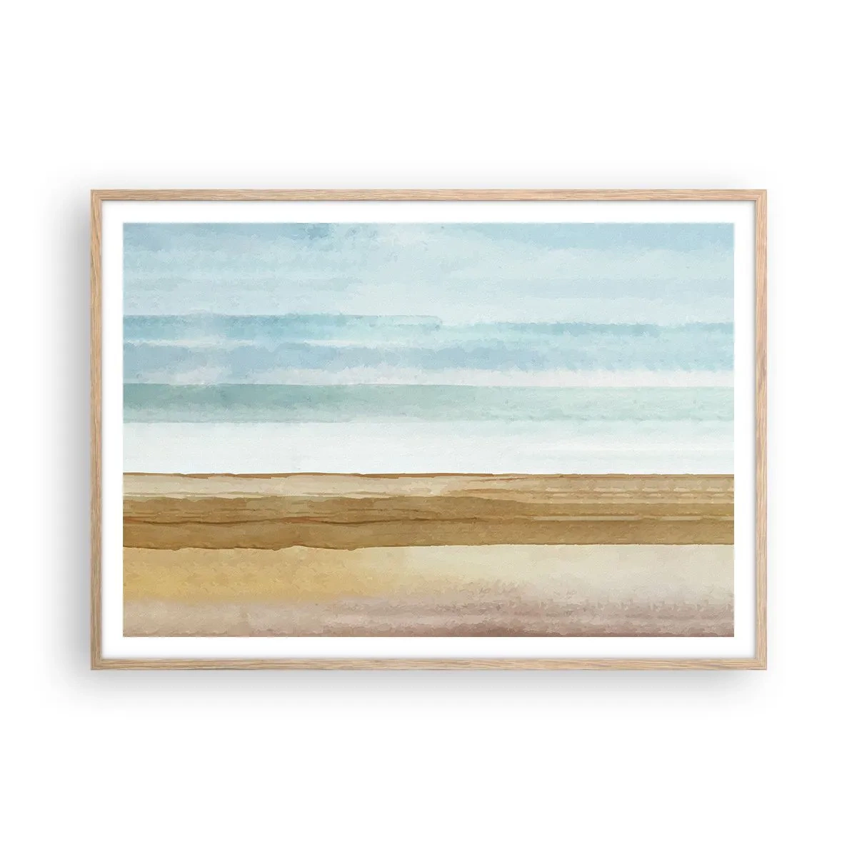 Poster in light oak frame - Calming - 100x70 cm
