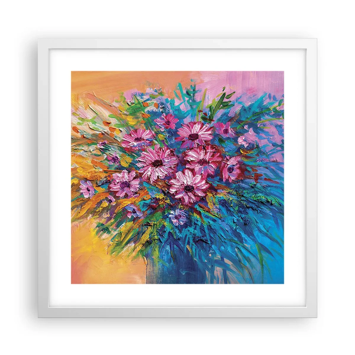 Poster in white frmae - Energy of Life - 40x40 cm