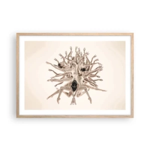 Poster in light oak frame - Dance in Bloom - 70x50 cm