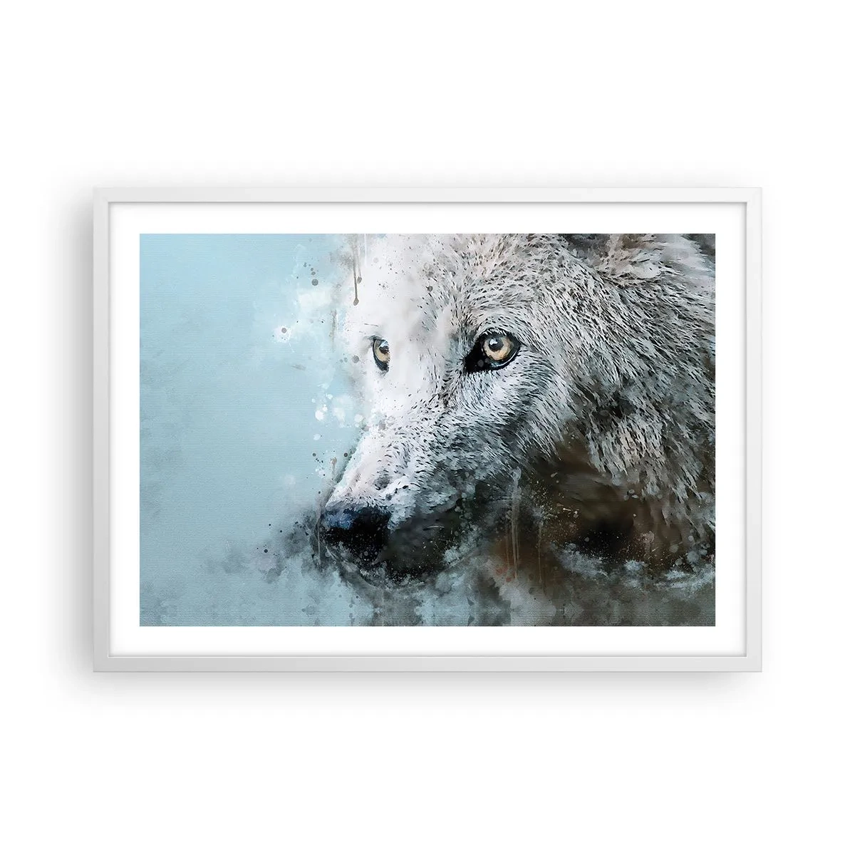 Poster in white frmae - Meet Wolf Soul - 70x50 cm
