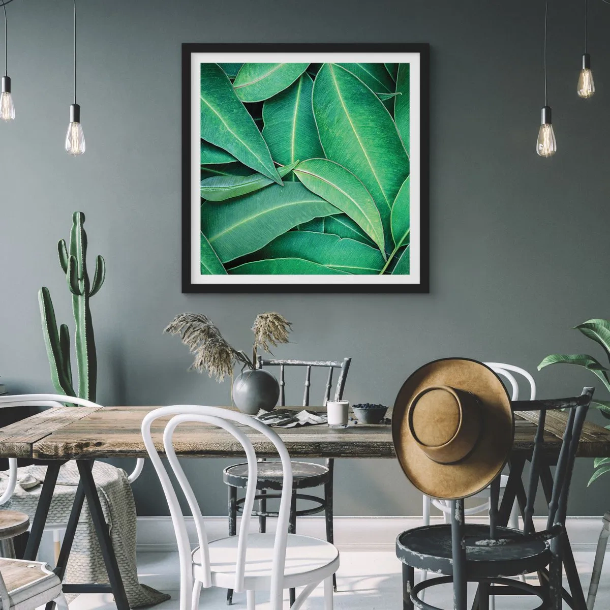 Poster in black frame - Juicy and Fresh - 60x60 cm