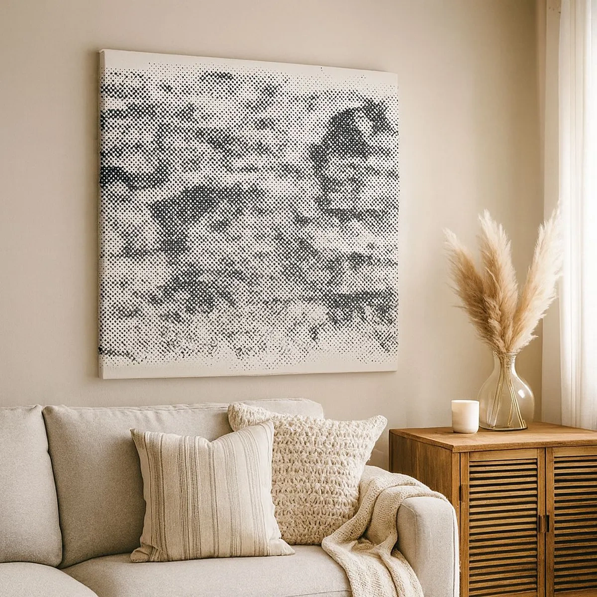 Canvas picture - Foggy Composition - 30x30 cm