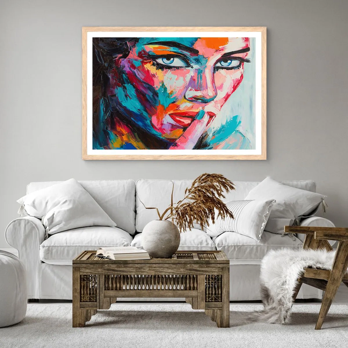 Poster in light oak frame - Our First Secret - 91x61 cm