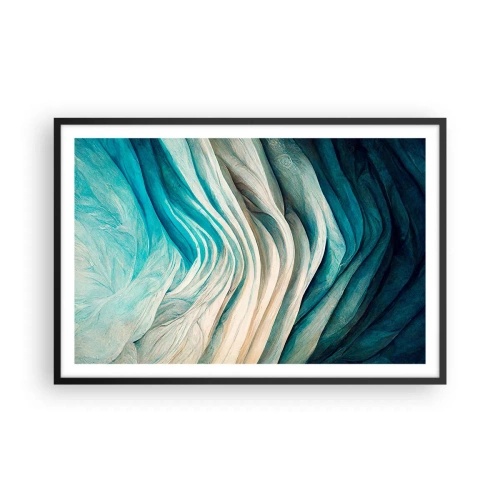 Poster in black frame - Blue Insatiability - 91x61 cm