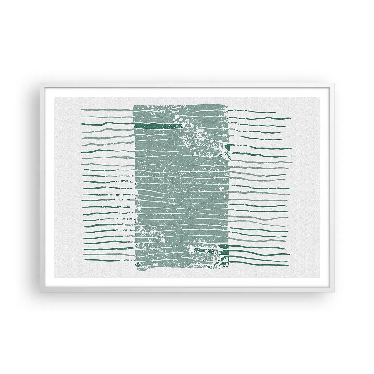 Poster in white frmae - Sea Abstract - 100x70 cm