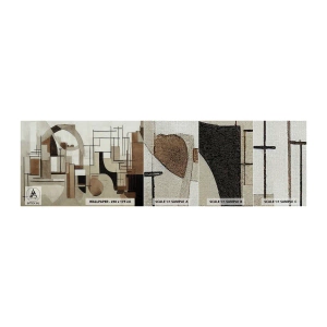 Photo Wallpaper Sample Premium Canvas - City Landscape 2.0 - Abstraction, Piece, Shapes - 100x30 cm