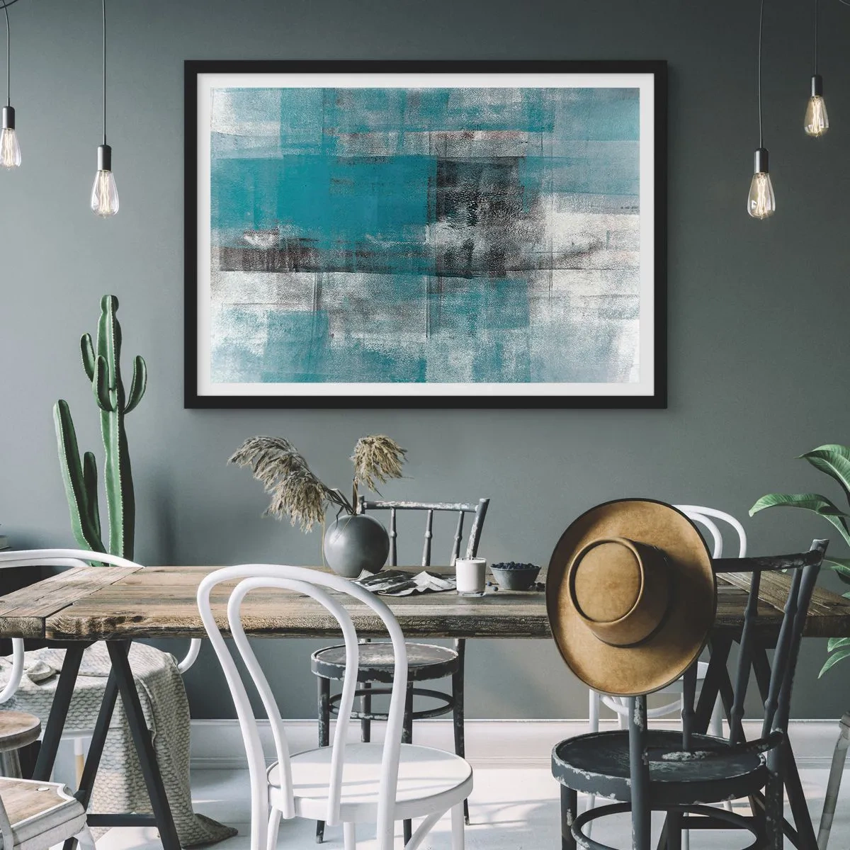 Poster in black frame - Water and Air - 40x30 cm