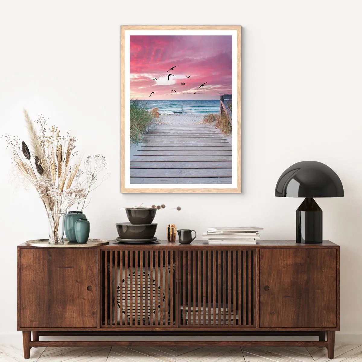 Poster in light oak frame - Baltic Impression - 70x100 cm