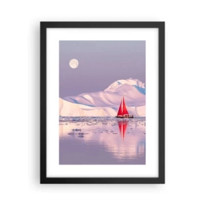 Poster in black frame - Heat of the Sail, Cold of the Ice - 30x40 cm