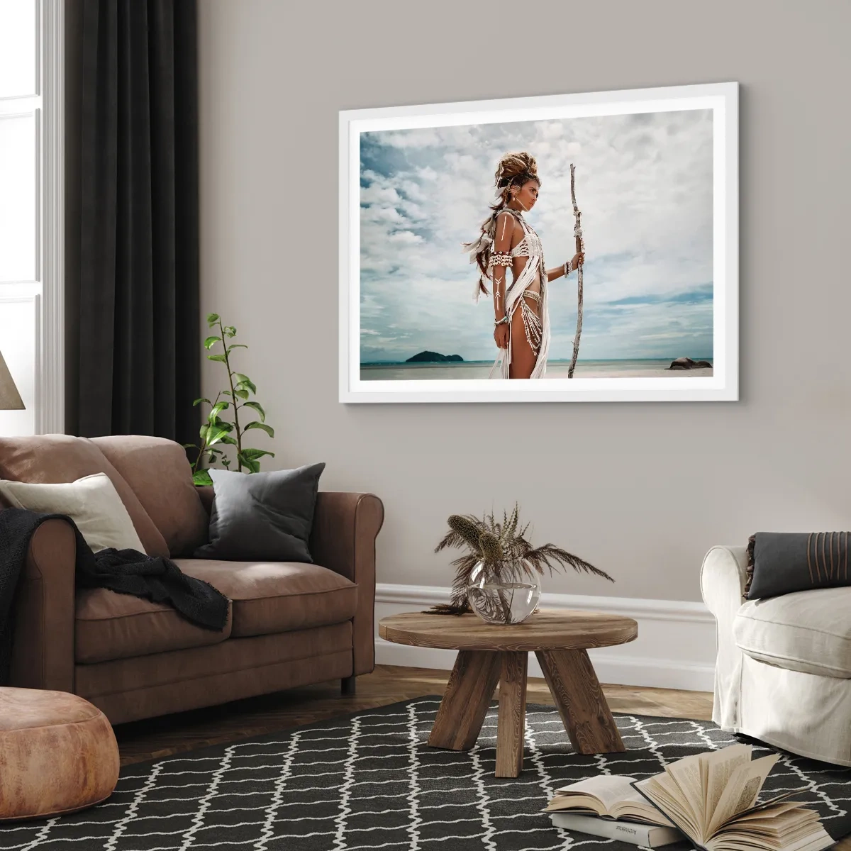 Poster in white frmae - Queen of the Tropics - 50x40 cm