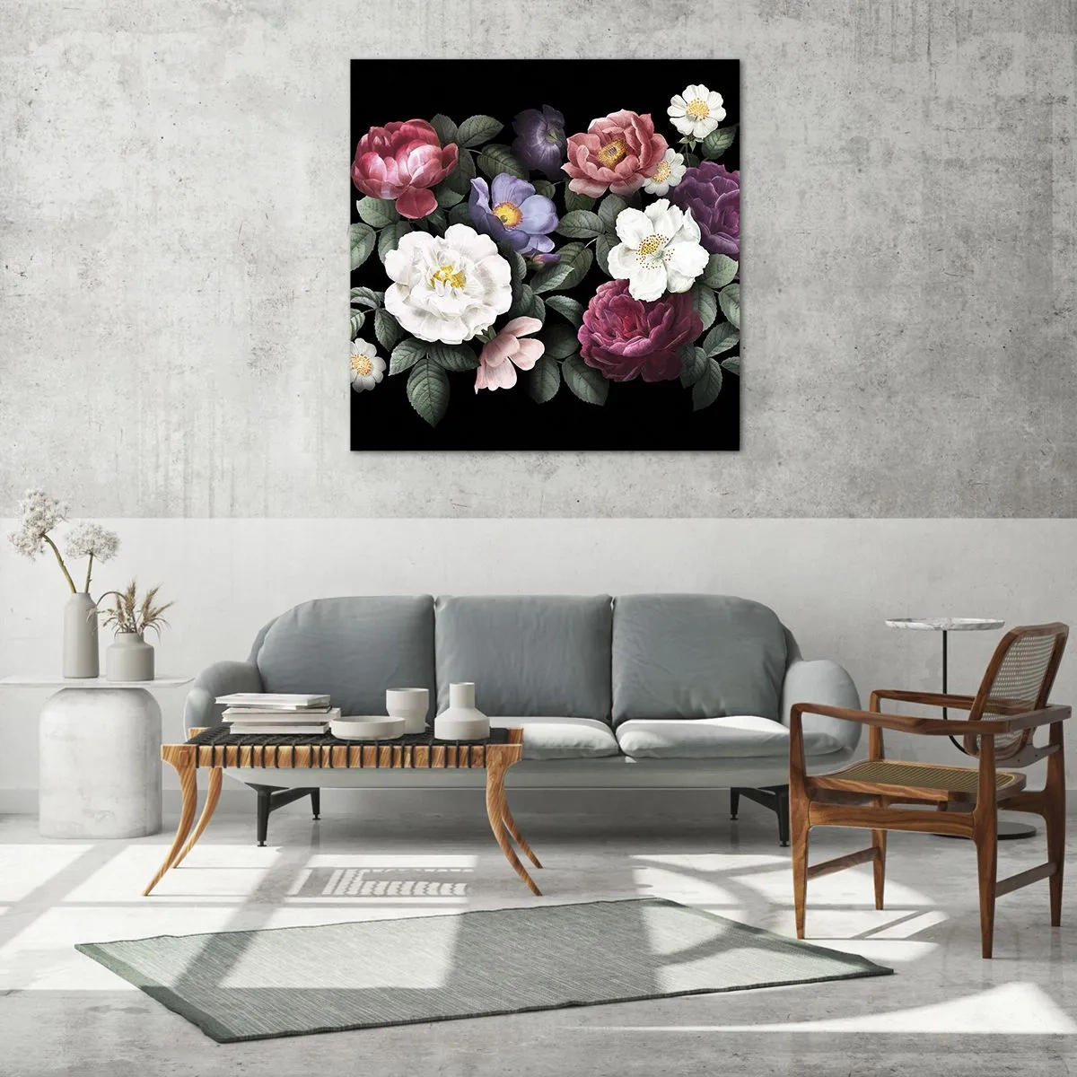 Glass picture - From an English Garden - 30x30 cm