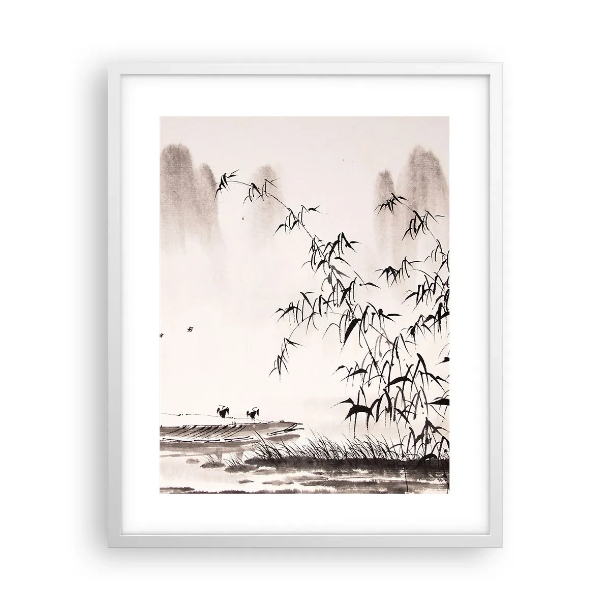 Poster in white frmae - Quiet As a Rice Field - 40x50 cm