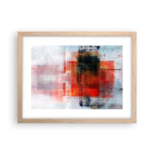 Poster in light oak frame - Glowing Composition - 40x30 cm