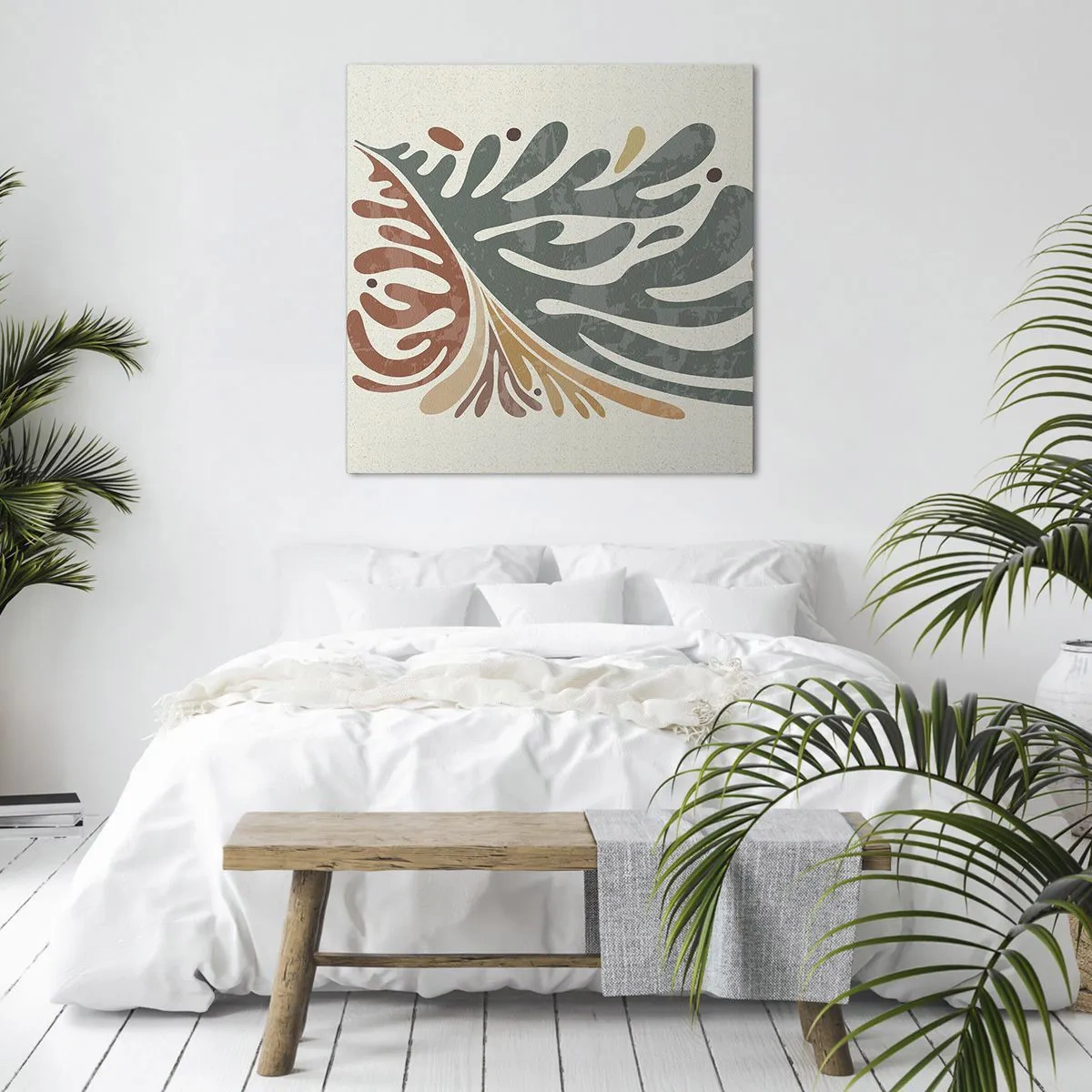Canvas picture - Multicolour Leaf - 70x70 cm