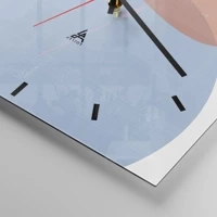 Clock face with lines