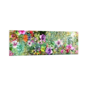 Glass picture - Lost in the Flowers - 160x50 cm
